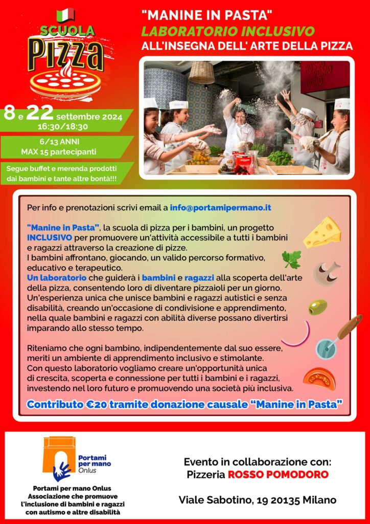 Scuola Pizza Manine in Pasta progetto inclusivo