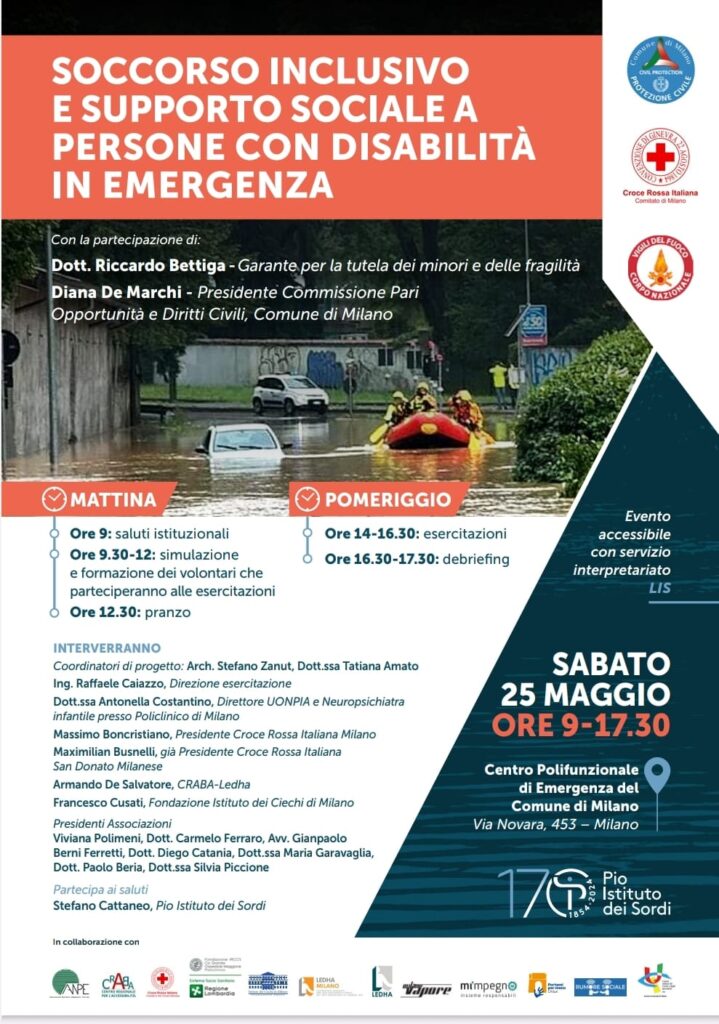 SOCCORSO INCLUSIVO E SUPPORTO SOCIALE A PERSONE CON DISABILITÀ IN EMERGENZA