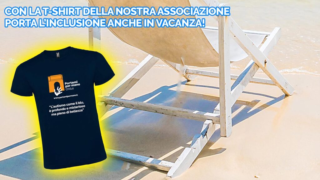 portami per mano onlus t-shirt spiaggia